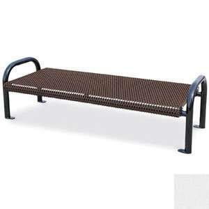 Eagle One 6 in Portable Expanded Metal Flat Bench   White   Honeycomb 
