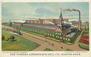 MA BOSTON THE FORBES LITHOGRAPH MFG CO 1908 M48641  