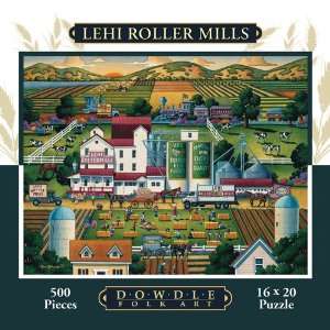  Dowdle Folk Art Lehi Roller Mills 500pc 16x20 Puzzles 