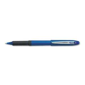uni ball  Grip Roller Ball Stick Pen, Blue Barrel/Ink, Micro Pt, 0.50 