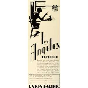1933 Ad Union Pacific Railroad Logo Los Angeles Limited Railway Dining 