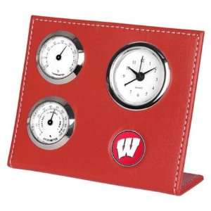 Wisconsin Badgers NCAA Weather Station Desk Clock  Sports 