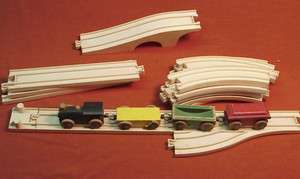 Wood Train with Some Plastic Track  1950s  