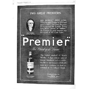 1916 Advertisement Premier Scotch Whisky Robert Peel Munition Workers 