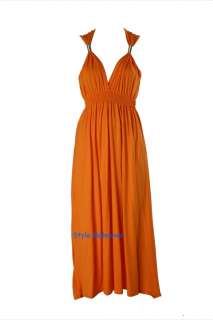 Sexy Ladies Women Long Maxi Coil Spring Stretch Jersey Colours Dress 8 