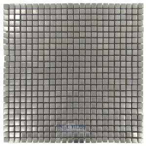  Metals   3/8 x 3/8 mosaic tile in brushed stainless 