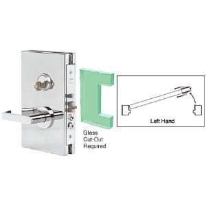 CRL 6x10 LH Polished Stainless Finish Center Lock with Deadlatch in 