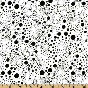  44 Wide Not So Basic Black And White Spaced Dots Black Fabric 