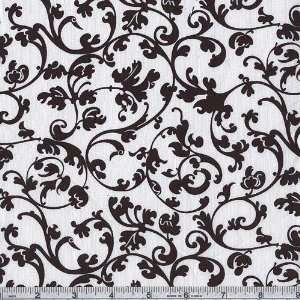   Fun Vines Black and White Fabric By The Yard Arts, Crafts & Sewing