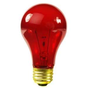 Club Pack of 25 Transparent Red E26 Base Replacement A19 Light Bulbs 