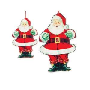   Santa Claus Vintage Style Cutout Christmas Ornaments