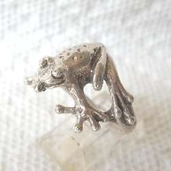 Tree Frog Ring   Sterling Silver   Cute Design   NEW  