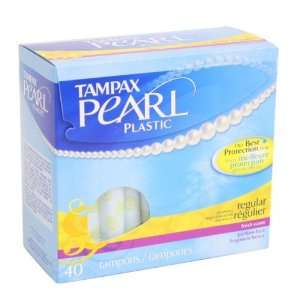  Tampax Pearl Plastic Regular Absorbency Fresh Scent 40 Tampons 