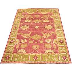 Egyptian Red/ Green Rug (96 x 126)  