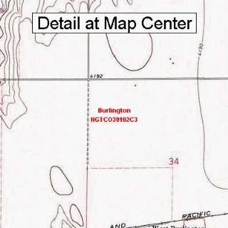  USGS Topographic Quadrangle Map   Burlington, Colorado 
