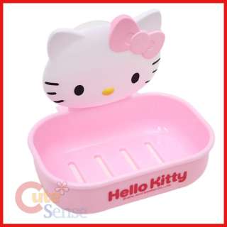 Sanrio Hello Kitty Face Soap Dish Case  Window Attachable  Licensed 