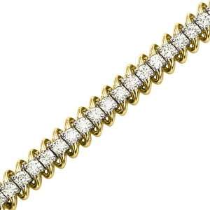  14K Yellow Gold 5 ct. Diamond Tennis Bracelet Katarina 