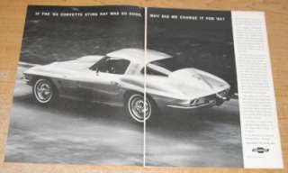 1964 Chevy Corvette Sting Ray Sport Coupe Original Ad  