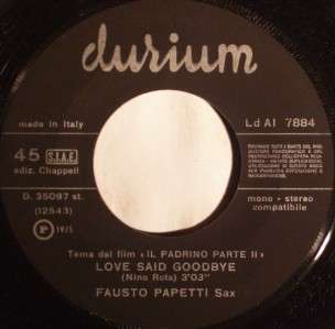 45 JAZZ FAUSTO PAPETTI Femmes 1975 DURIUM 35098 RARE  