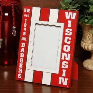   Cardinal White Striped Vertical Picture Frame