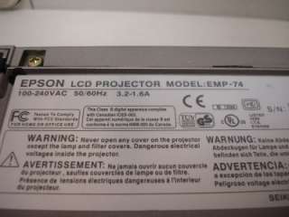 Epson EMP 74 PowerLite 74c LCD Projector AS IS*  
