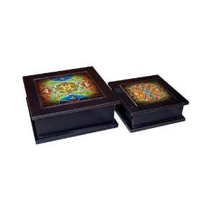   Home Décor Set/2 Bertrand Keepsake Boxes By Sterling