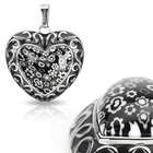 Body Candy SPIKES 316L Stainless Steel Black Casted Heart Pendant with 