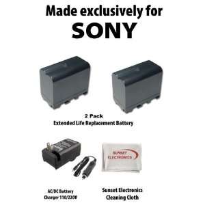  2 Pack Of Li Ion Extended Life Replacement Battery for Sony 