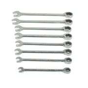 GearWrench 8 pc. Metric Flat Full Polish Ratcheting Combination 