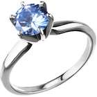   Solitaire Platinum Ring with Fancy Blue Diamond 0.1+ carat Brilliant