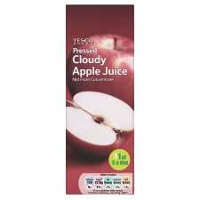 Tesco Pressed Cloudy Apple Juice 1Ltr   Groceries   Tesco Groceries