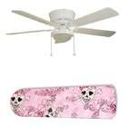 New Image Concepts Skulls with Pink Glitter Bows 52 Ceiling Fan with 