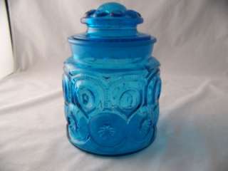 SMITH GLASS COMPANY COLONIAL BLUE SMALL 2 LB CANISTER # 6281 GOOD 