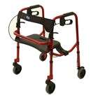 mechanism and hand brakes invacare adult red rollite rollator features 
