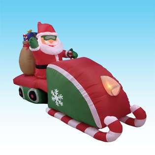 BZBGOODS 8 Foot Long Christmas Inflatable Santa Claus Driving 
