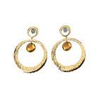 Jewelry Adviser earrings 14K Yellow/White PAIR .04 CTTW Genuine 