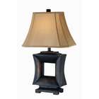 Lite Source Table Lamp with Cut Corner Shade in Antique Gold
