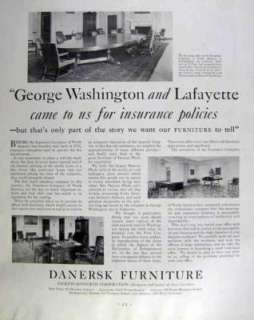 1930 Danersk Furniture Erskine  Danforth Co. AD  