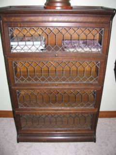 Victorian leaded glass stacked Bookcase  
