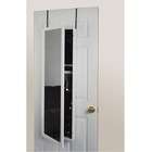 Mirrotek White Framed Wall or Door Jewelry Armoire Mirror in White