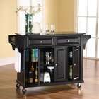 crosley kitchen cart island with solid black granite top in
