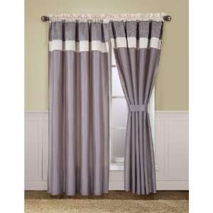  Isabella Beige and Grey Curtain Set