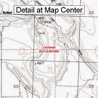 USGS Topographic Quadrangle Map   Litchfield, California 