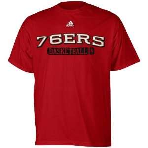 adidas Philadelphia 76ers Red Double Overtime T shirt 