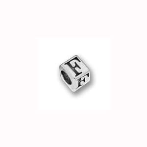  Charm Factory Pewter 5 1/2mm Alphabet Letter F Bead Arts 
