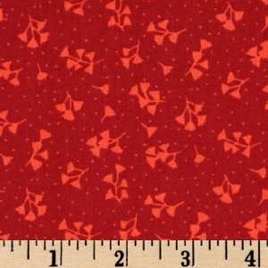  45 Wide Bluebird Serenade Floral Rust Fabric By The Yard 