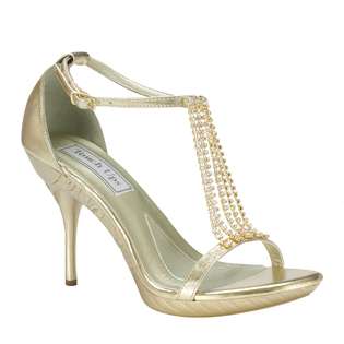 Touch Ups Cherise Gold Dress Medium Heel Bridal Shoes 