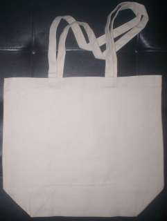 Large Extra Heavy duty canvas plain tote bag/NO DYE/ 