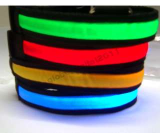 Hot Light Bright LED Flashing Flash Night Safety Pet Dog Belt Collar 