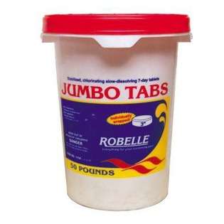 Robelle Jumbo Chlorine Tablets   Quantity 25 lb. 